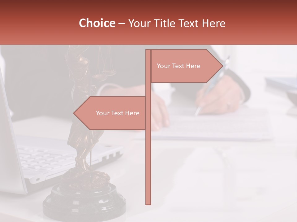 A Person Sitting At A Desk Writing On A Piece Of Paper PowerPoint Template