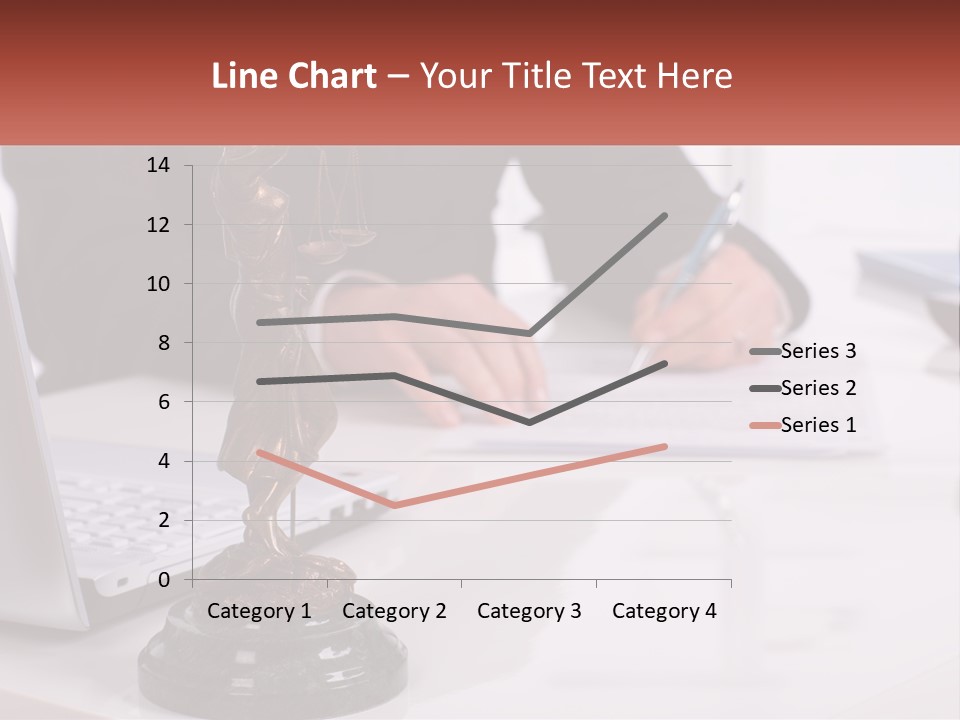 A Person Sitting At A Desk Writing On A Piece Of Paper PowerPoint Template