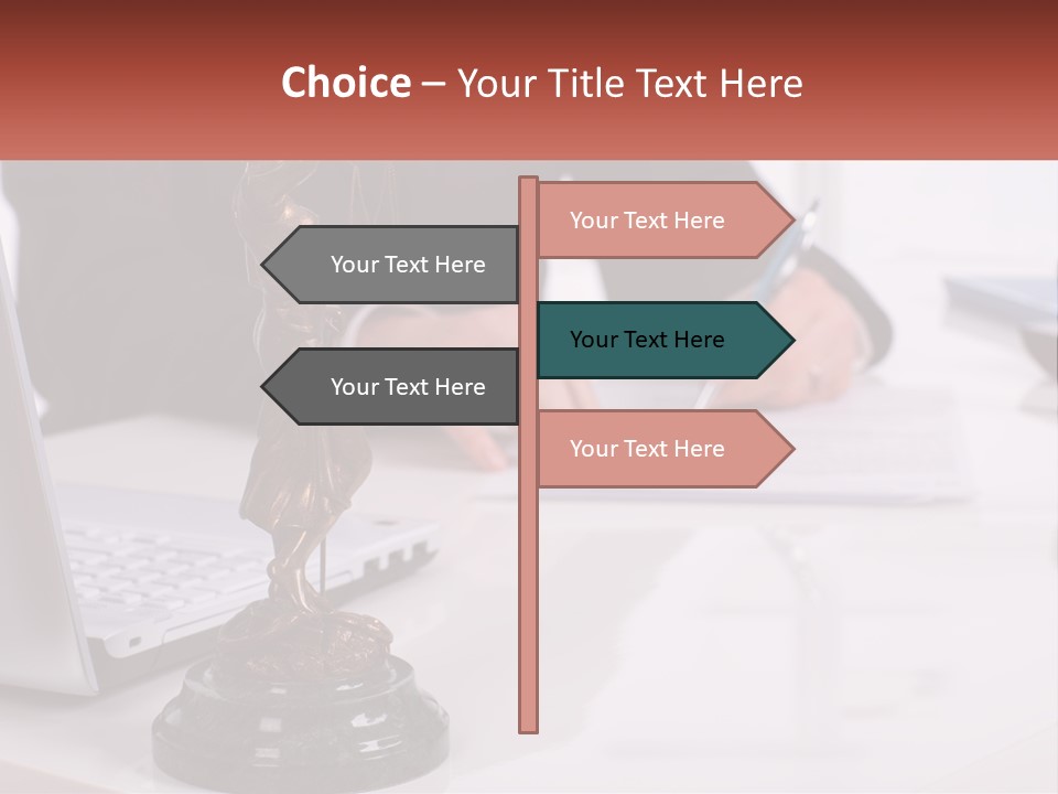 A Person Sitting At A Desk Writing On A Piece Of Paper PowerPoint Template