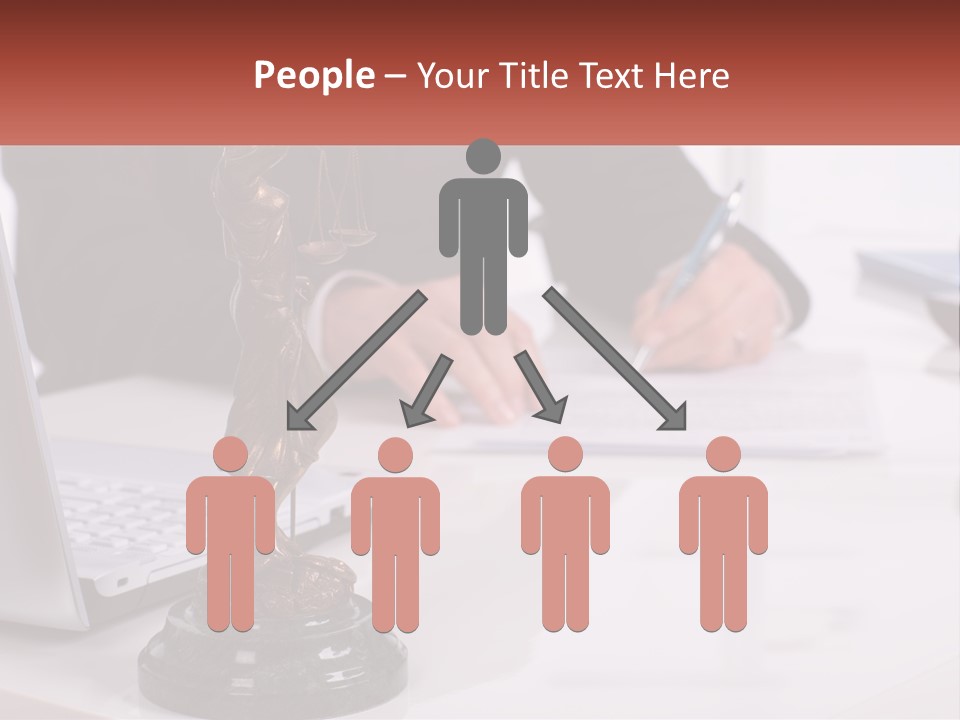 A Person Sitting At A Desk Writing On A Piece Of Paper PowerPoint Template