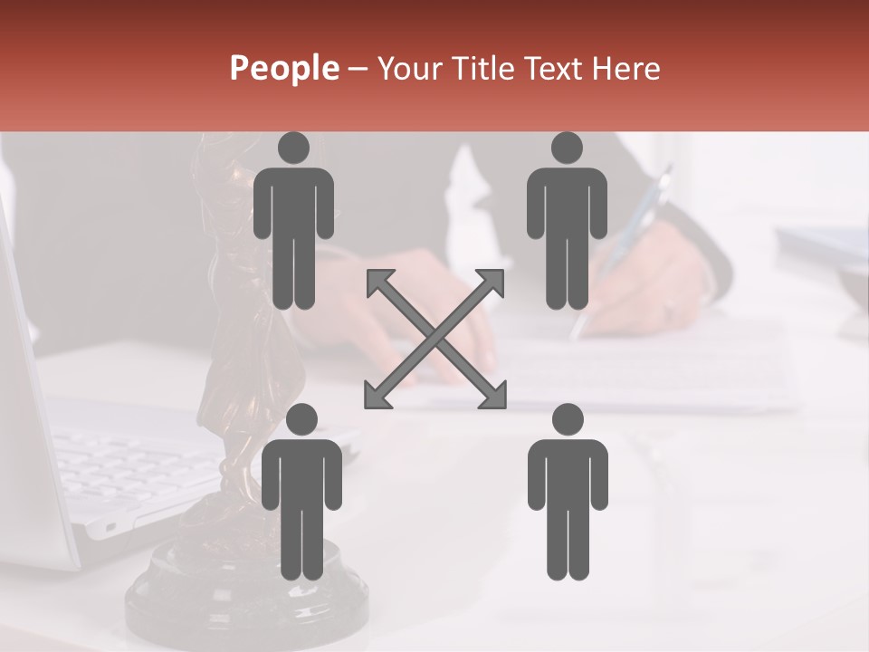 A Person Sitting At A Desk Writing On A Piece Of Paper PowerPoint Template