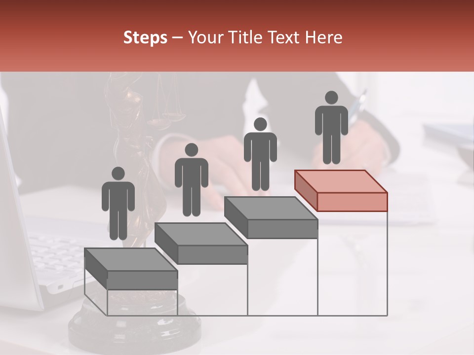 A Person Sitting At A Desk Writing On A Piece Of Paper PowerPoint Template