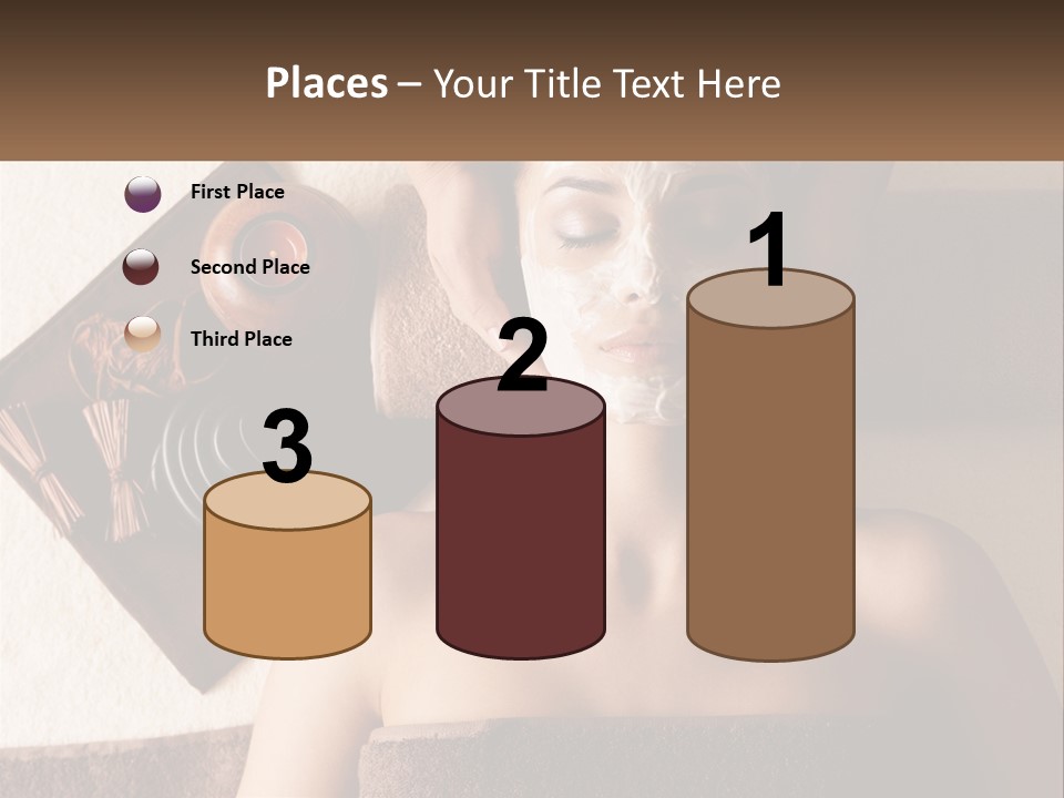 A Woman Getting A Facial Mask On Her Face PowerPoint Template
