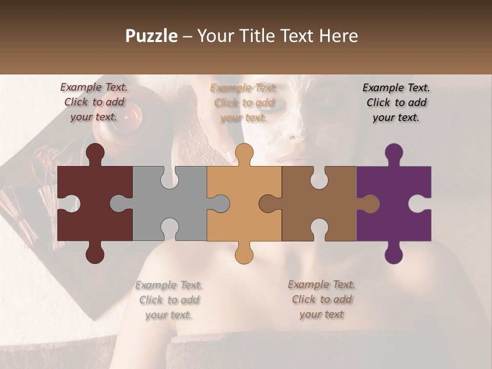 A Woman Getting A Facial Mask On Her Face PowerPoint Template
