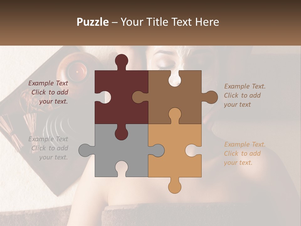 A Woman Getting A Facial Mask On Her Face PowerPoint Template