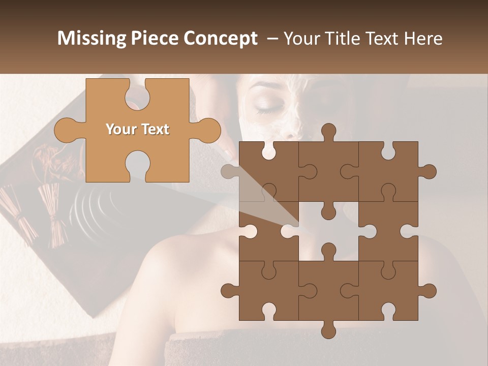 A Woman Getting A Facial Mask On Her Face PowerPoint Template