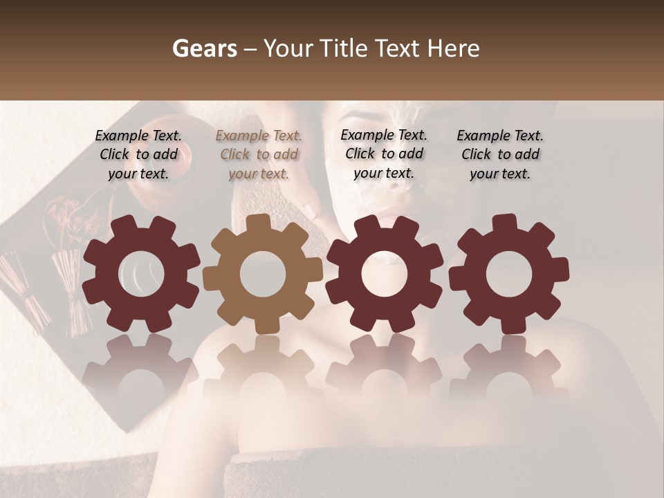 A Woman Getting A Facial Mask On Her Face PowerPoint Template