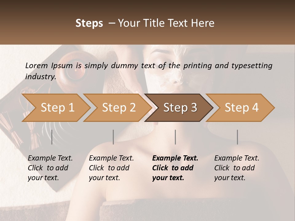 A Woman Getting A Facial Mask On Her Face PowerPoint Template