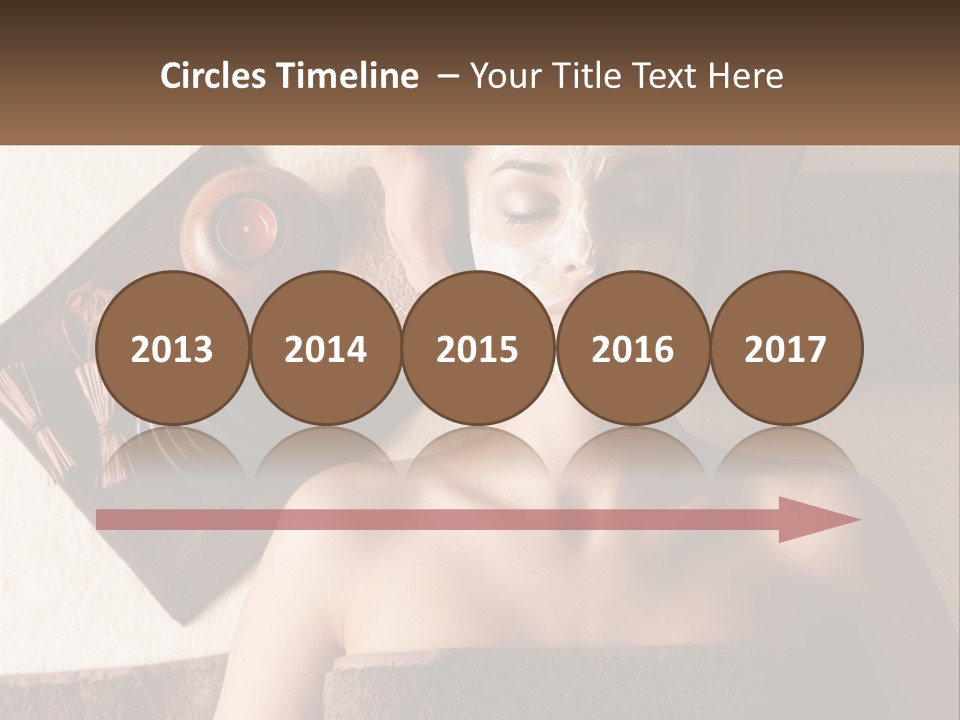 A Woman Getting A Facial Mask On Her Face PowerPoint Template
