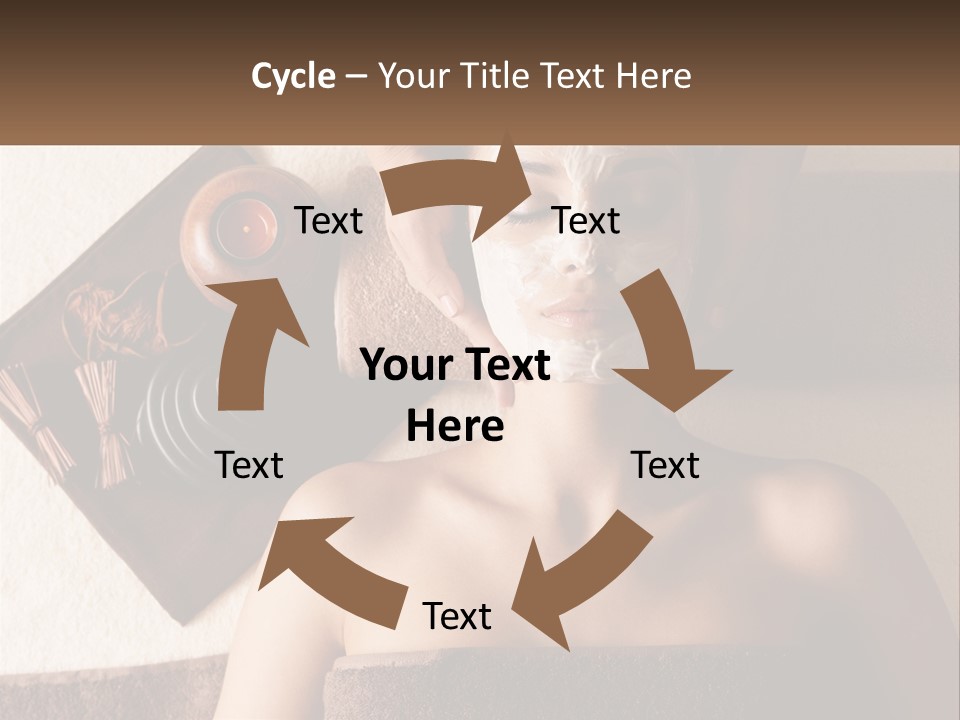 A Woman Getting A Facial Mask On Her Face PowerPoint Template