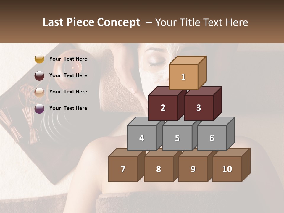 A Woman Getting A Facial Mask On Her Face PowerPoint Template