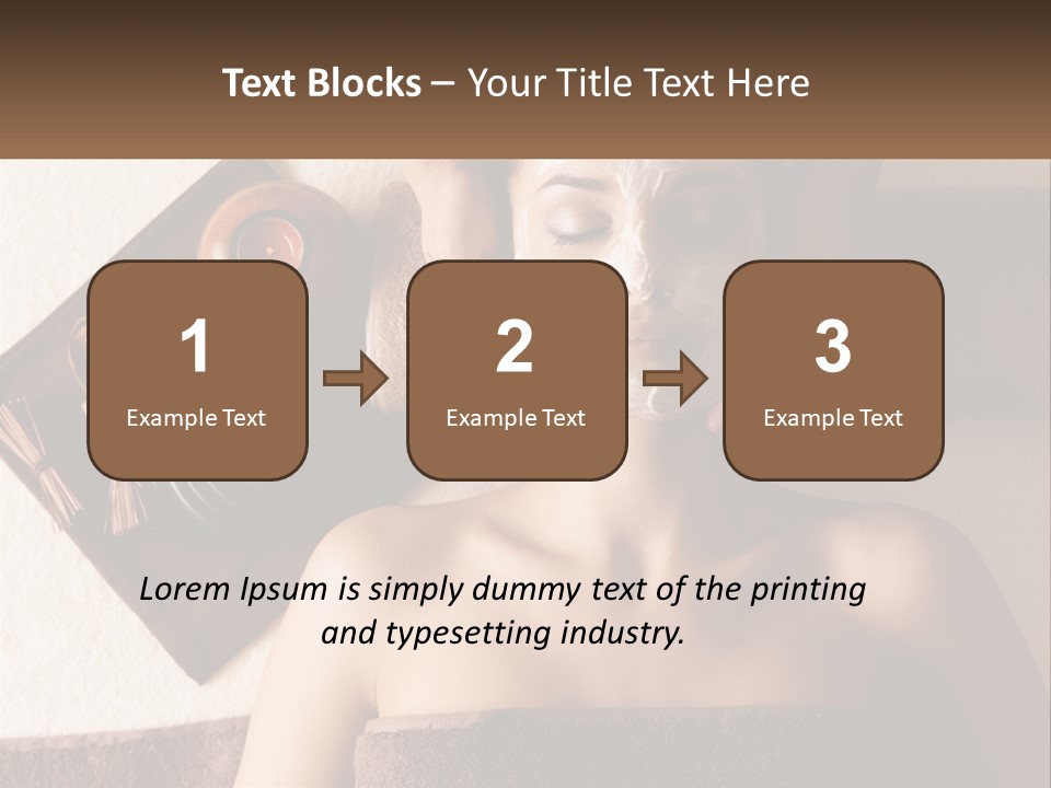 A Woman Getting A Facial Mask On Her Face PowerPoint Template