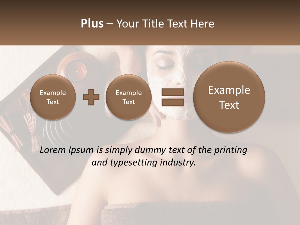 A Woman Getting A Facial Mask On Her Face PowerPoint Template