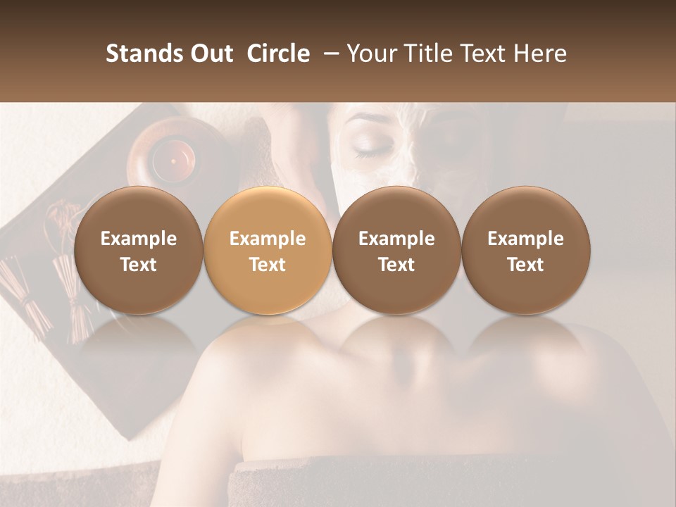 A Woman Getting A Facial Mask On Her Face PowerPoint Template
