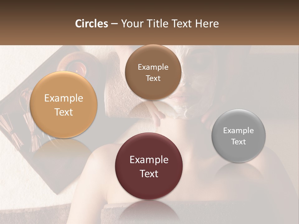A Woman Getting A Facial Mask On Her Face PowerPoint Template