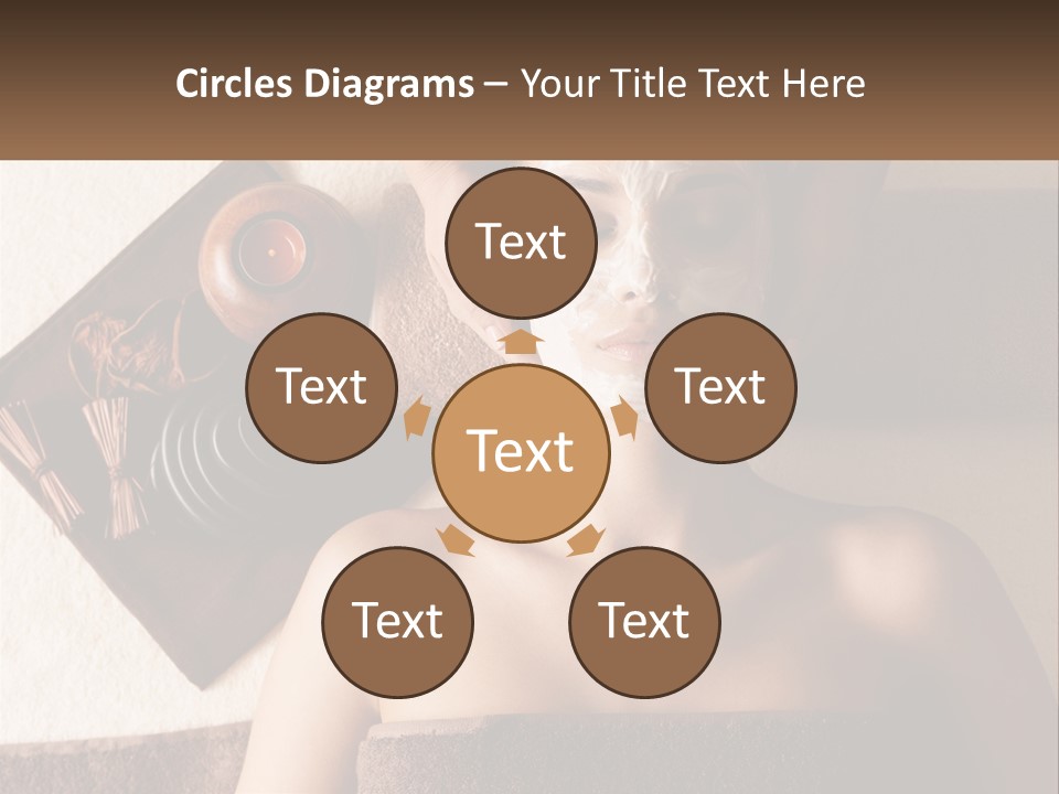 A Woman Getting A Facial Mask On Her Face PowerPoint Template