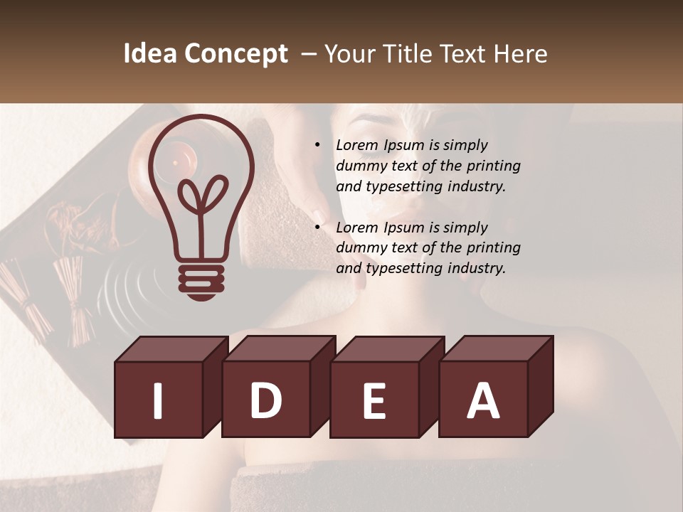 A Woman Getting A Facial Mask On Her Face PowerPoint Template