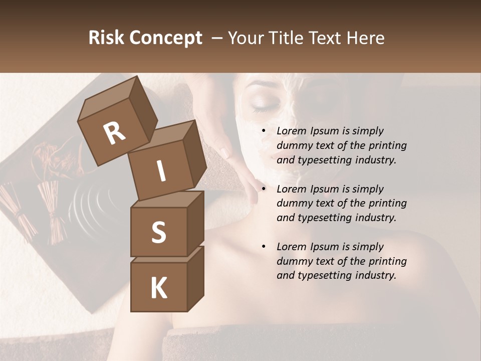 A Woman Getting A Facial Mask On Her Face PowerPoint Template