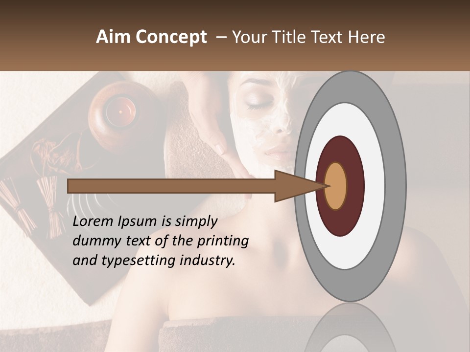 A Woman Getting A Facial Mask On Her Face PowerPoint Template