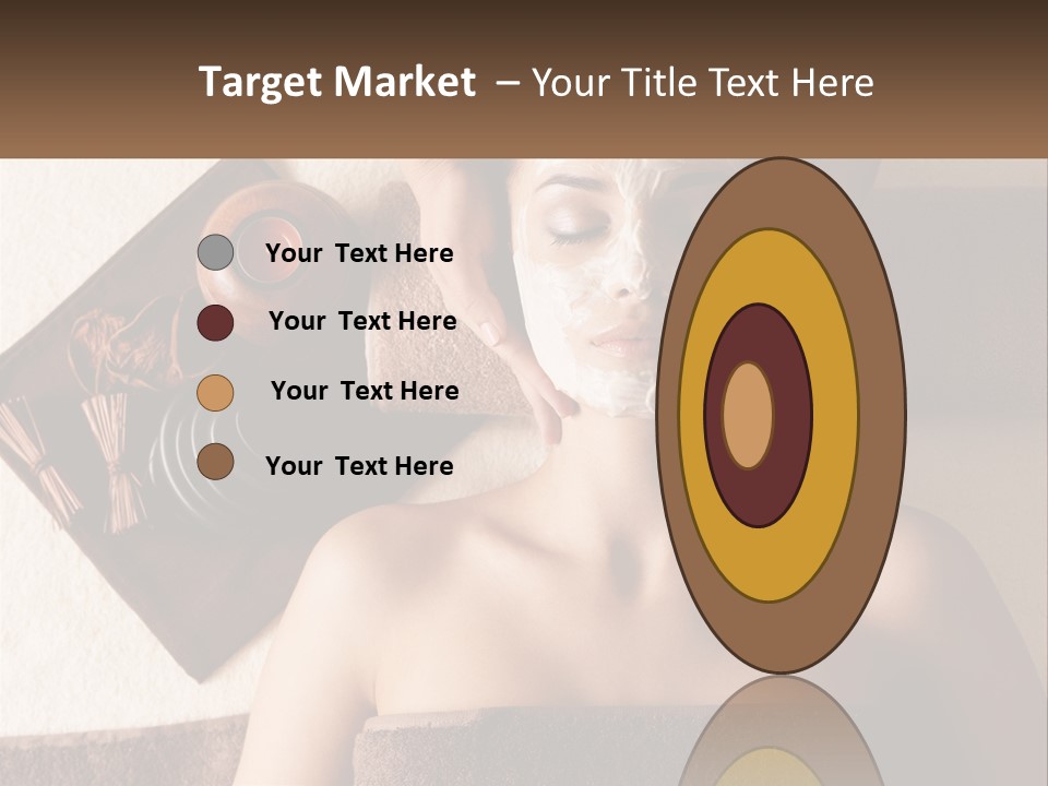 A Woman Getting A Facial Mask On Her Face PowerPoint Template