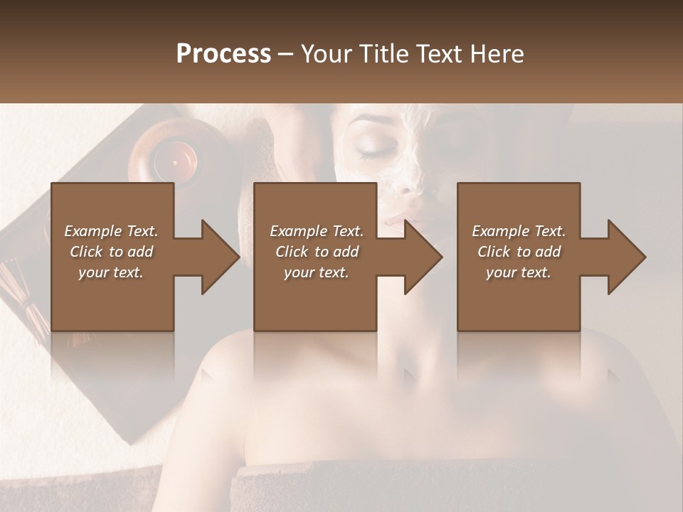 A Woman Getting A Facial Mask On Her Face PowerPoint Template