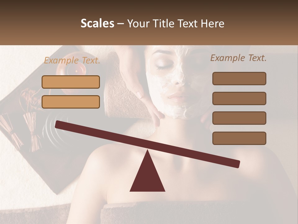 A Woman Getting A Facial Mask On Her Face PowerPoint Template