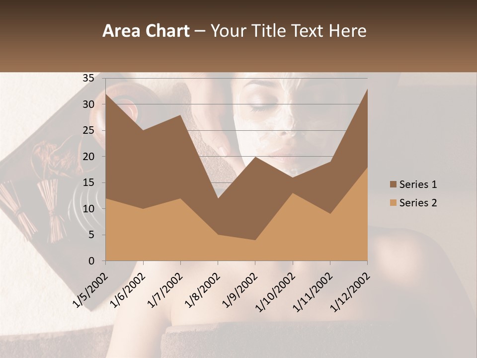 A Woman Getting A Facial Mask On Her Face PowerPoint Template