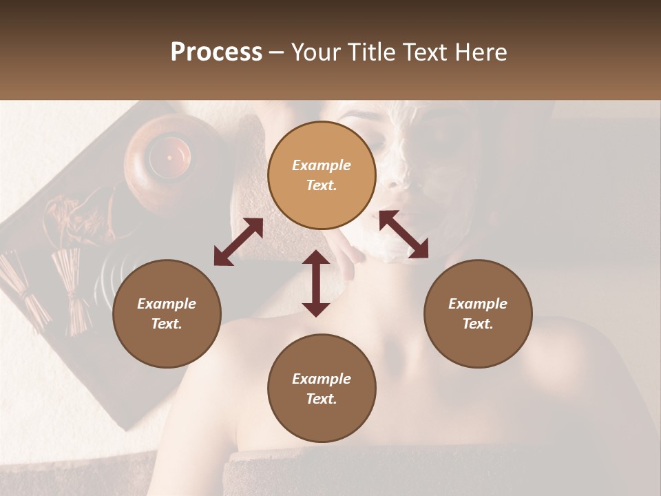 A Woman Getting A Facial Mask On Her Face PowerPoint Template