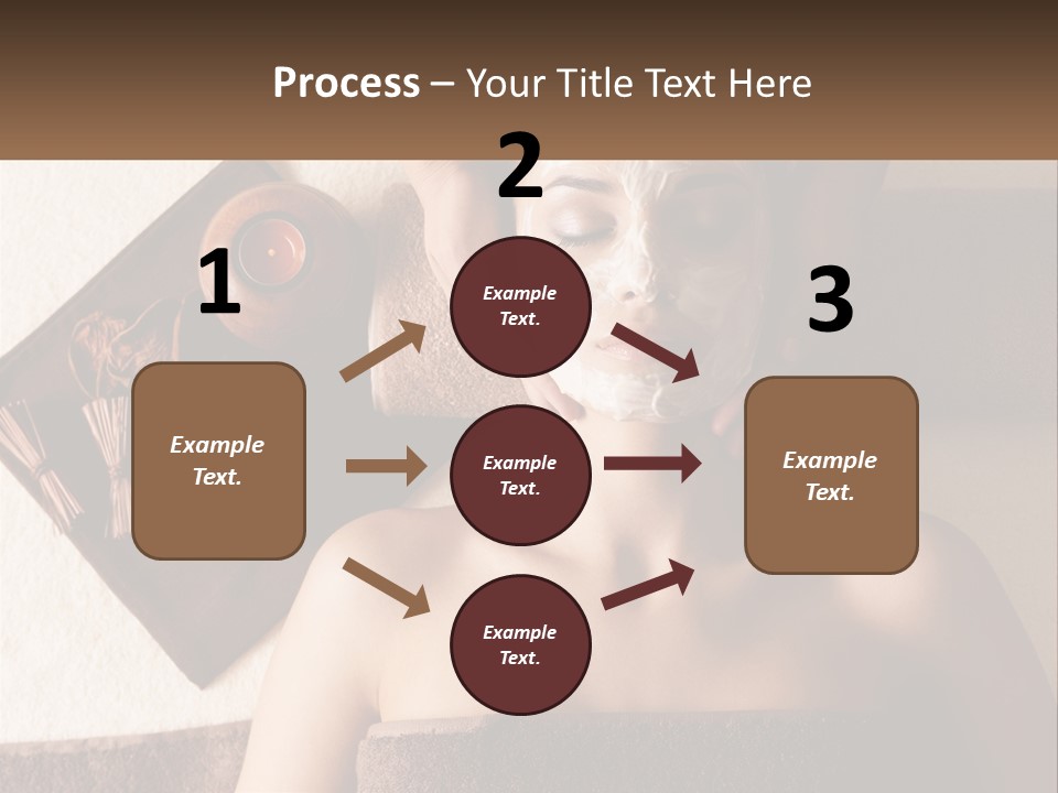 A Woman Getting A Facial Mask On Her Face PowerPoint Template