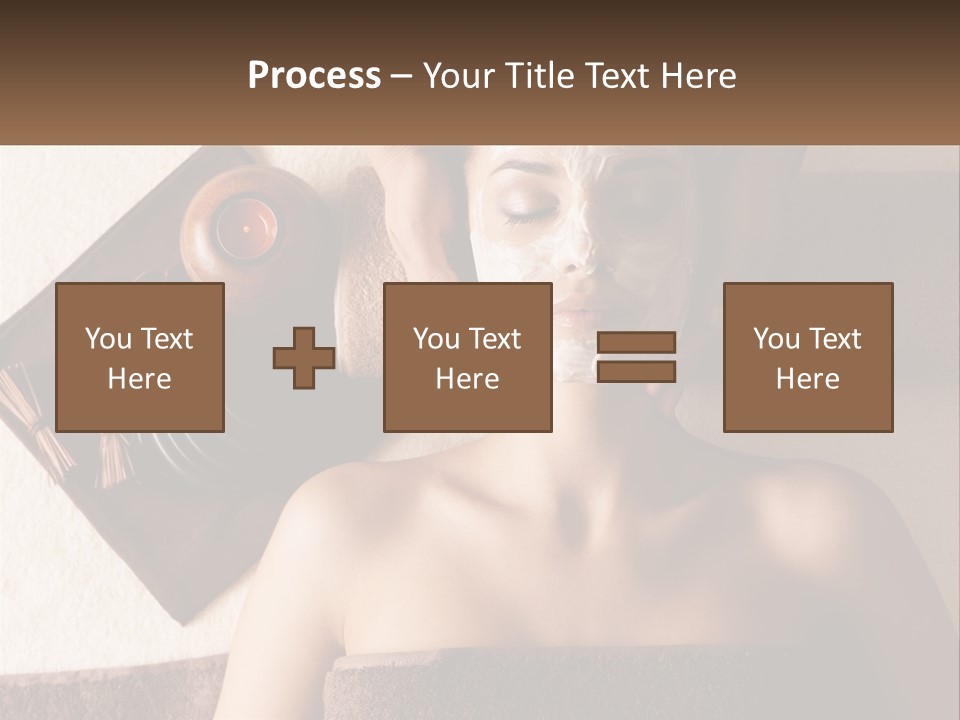 A Woman Getting A Facial Mask On Her Face PowerPoint Template