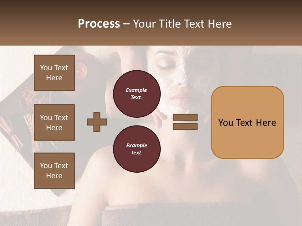 A Woman Getting A Facial Mask On Her Face PowerPoint Template