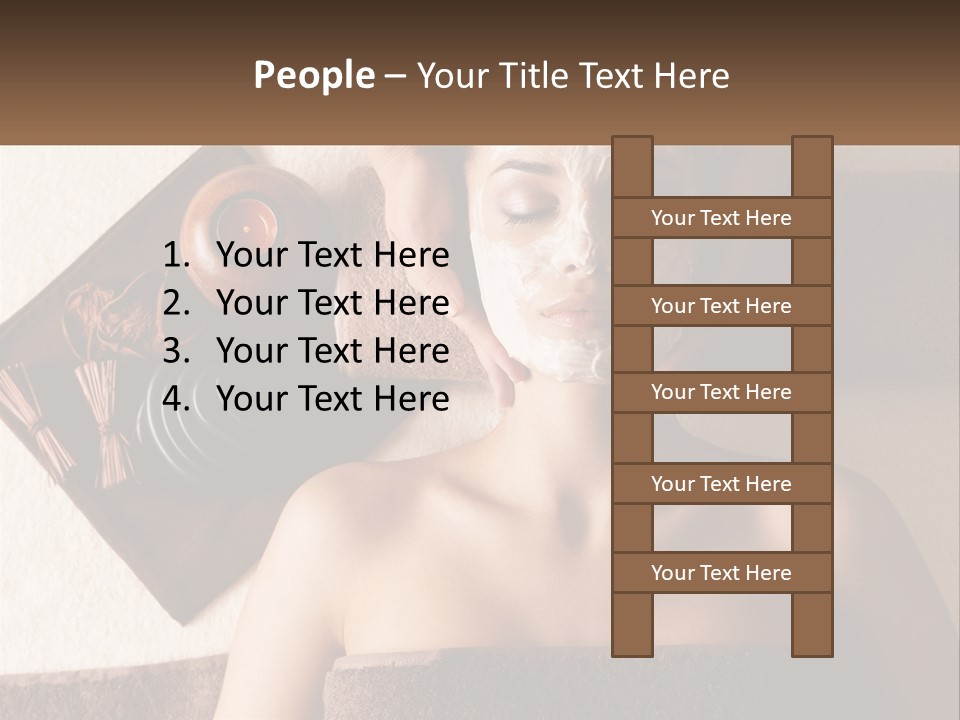 A Woman Getting A Facial Mask On Her Face PowerPoint Template