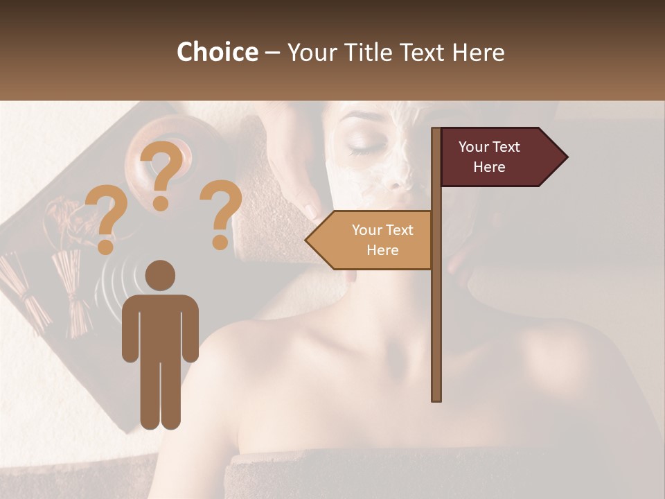 A Woman Getting A Facial Mask On Her Face PowerPoint Template