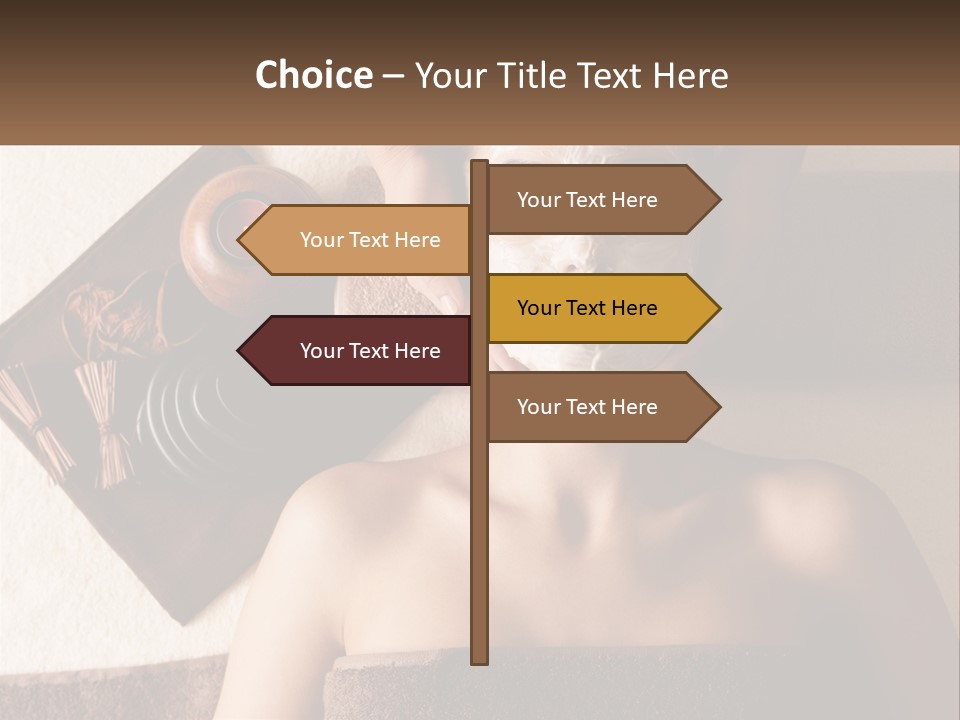 A Woman Getting A Facial Mask On Her Face PowerPoint Template