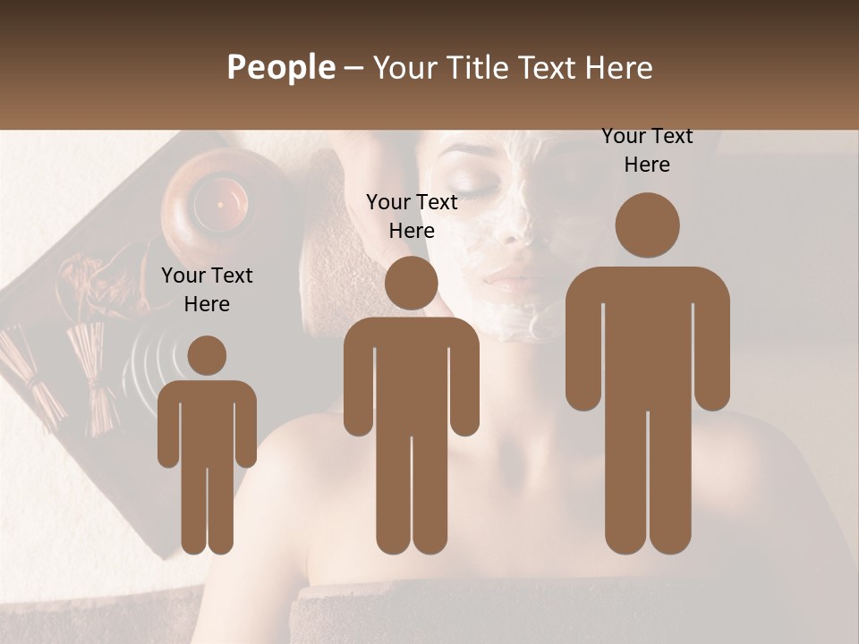 A Woman Getting A Facial Mask On Her Face PowerPoint Template