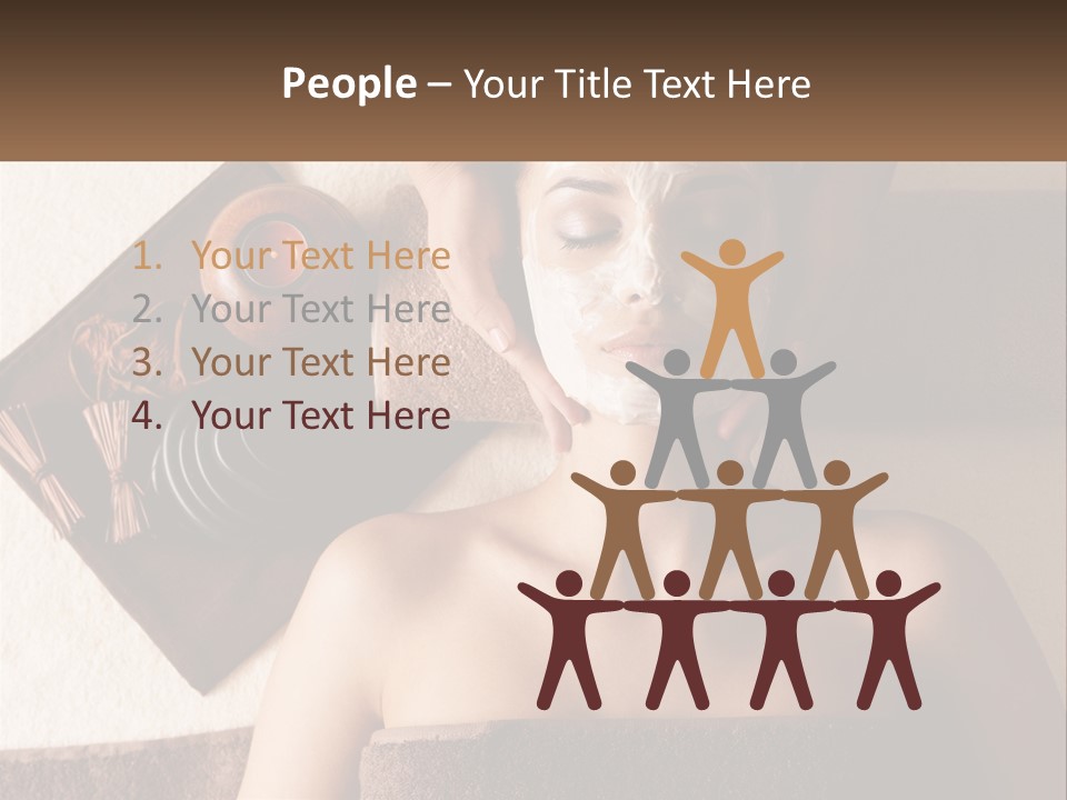 A Woman Getting A Facial Mask On Her Face PowerPoint Template