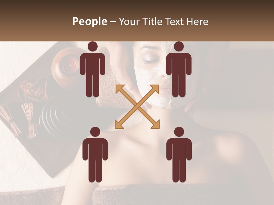 A Woman Getting A Facial Mask On Her Face PowerPoint Template