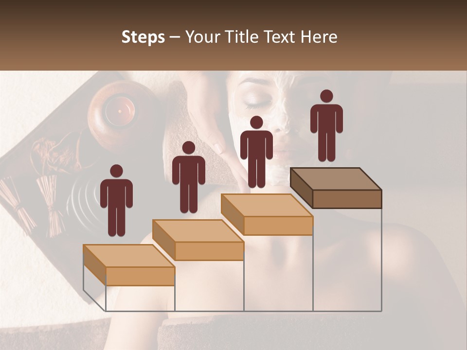 A Woman Getting A Facial Mask On Her Face PowerPoint Template