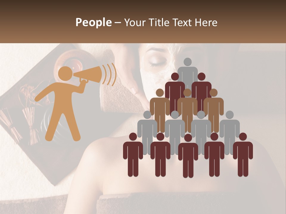 A Woman Getting A Facial Mask On Her Face PowerPoint Template