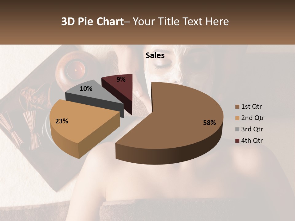A Woman Getting A Facial Mask On Her Face PowerPoint Template