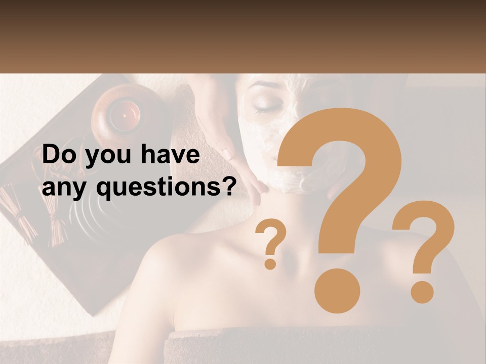 A Woman Getting A Facial Mask On Her Face PowerPoint Template