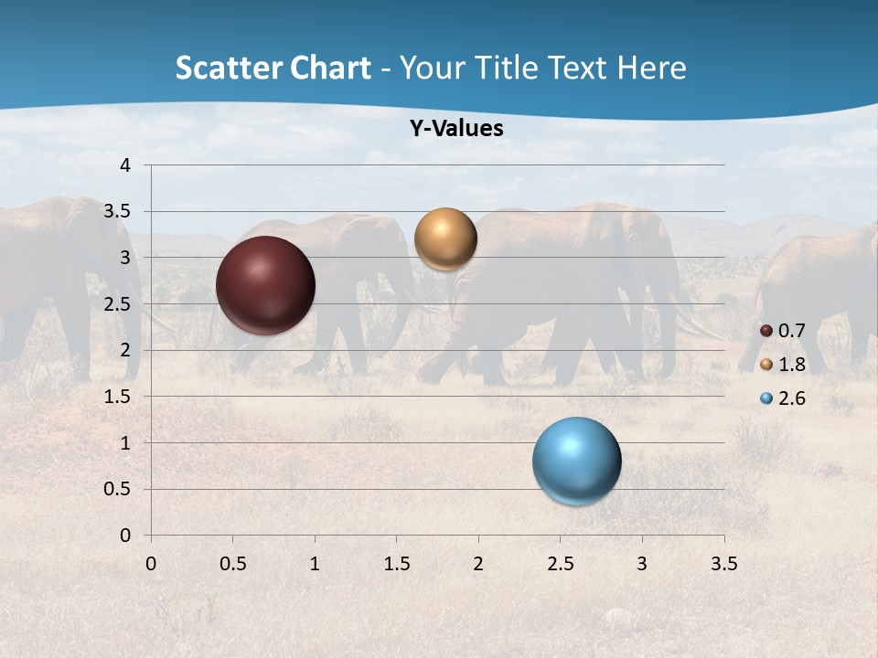 A Herd Of Elephants Walking Across A Dry Grass Field PowerPoint Template
