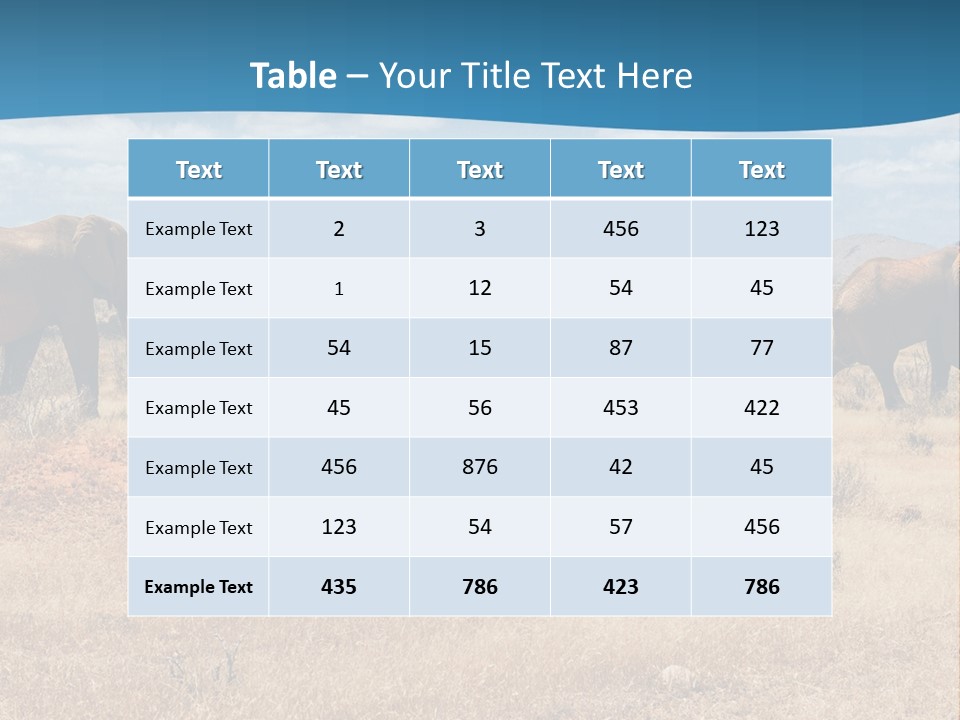 A Herd Of Elephants Walking Across A Dry Grass Field PowerPoint Template