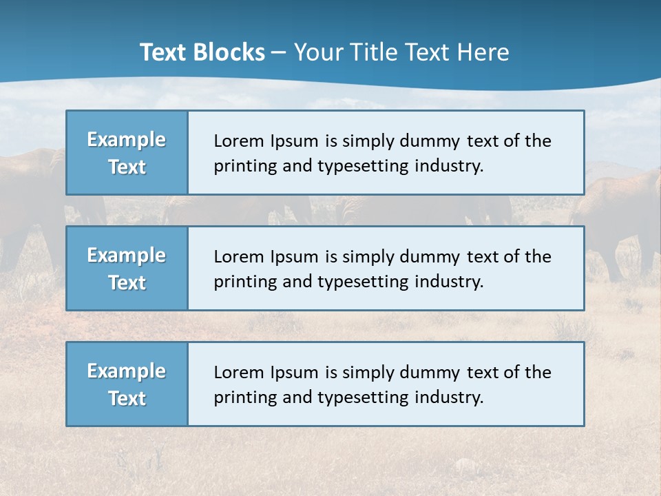 A Herd Of Elephants Walking Across A Dry Grass Field PowerPoint Template