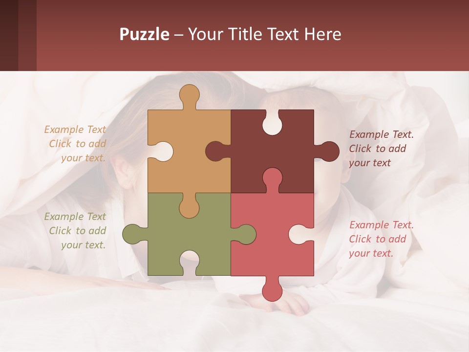 A Woman Holding A Baby Under A Blanket PowerPoint Template