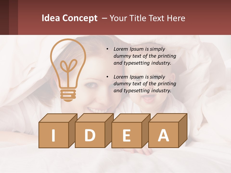 A Woman Holding A Baby Under A Blanket PowerPoint Template