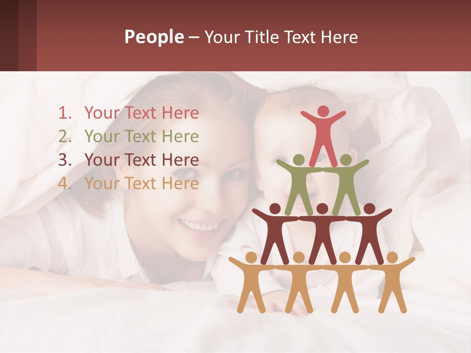 A Woman Holding A Baby Under A Blanket PowerPoint Template