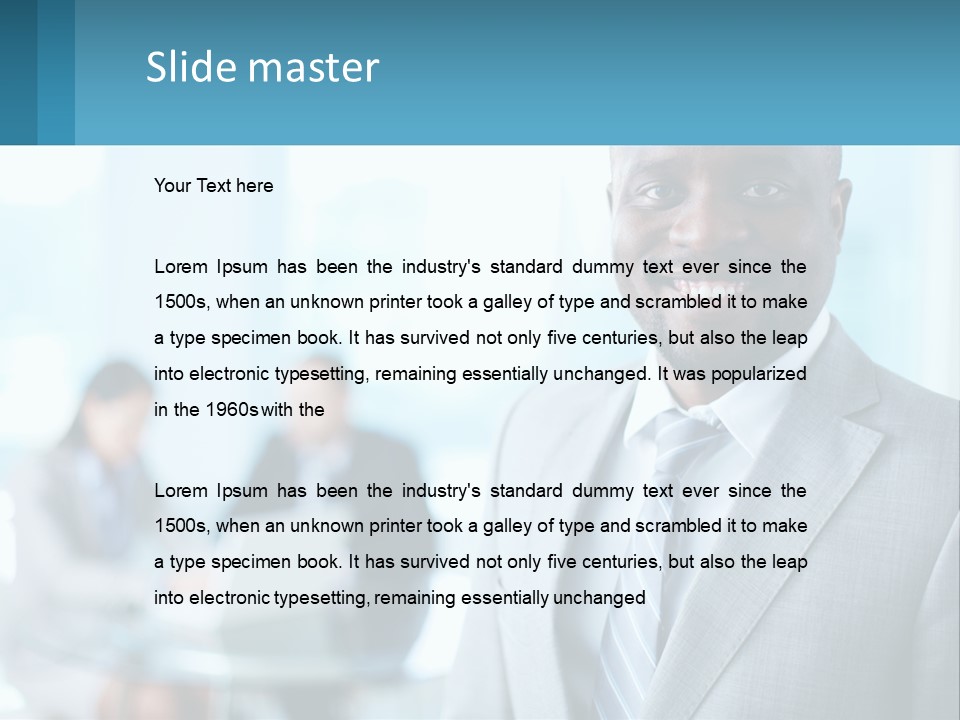 A Man In A Suit Is Smiling For The Camera PowerPoint Template