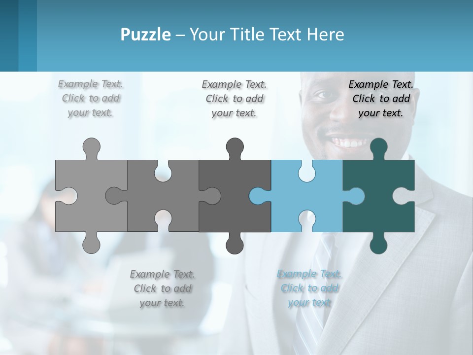 A Man In A Suit Is Smiling For The Camera PowerPoint Template