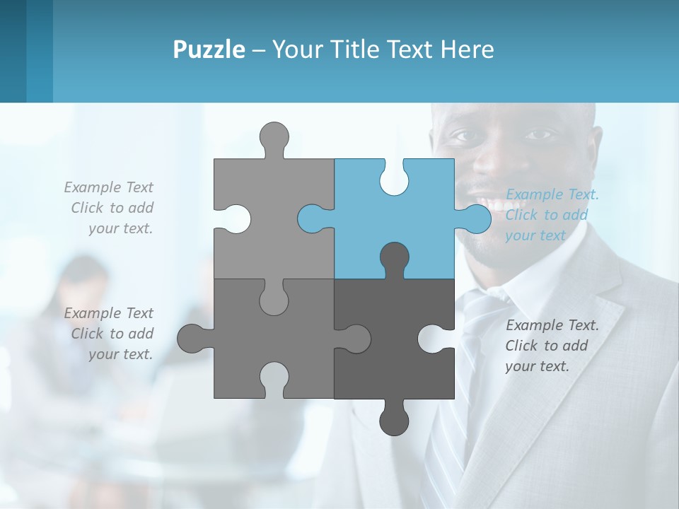 A Man In A Suit Is Smiling For The Camera PowerPoint Template